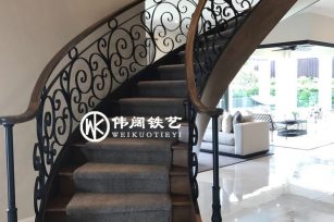 澳大利亚客户铁艺楼梯扶手——上海伟阔铁艺